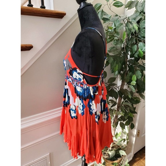 Free People Women's Multicolor Polyester Sleeveless Knee Length Strappy Dress XS - Picture 6 of 10